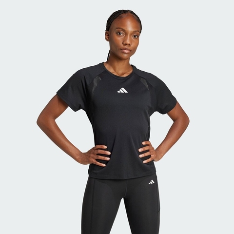 adidas阿迪达斯2025女子ALL GYM T-SHIRT针织无领短TJE6200