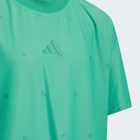 adidas kids阿迪达斯小童2025男大童JB PES SS TEE梭织无领短TJL7520