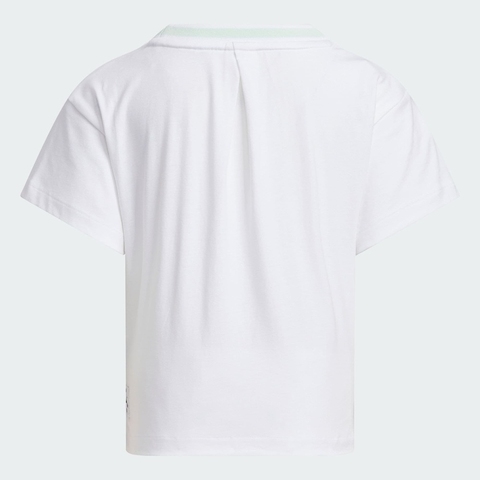 adidas kids阿迪达斯小童2025女小童LG GFX SS TEE针织无领短TJL7575