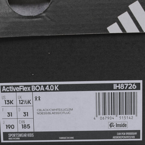 adidas阿迪达斯2025男小童ActiveFlex BOA 4.0 K男训童装IH8726