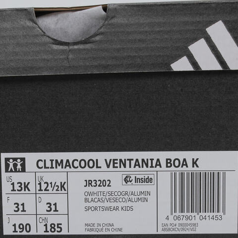 adidas阿迪达斯2025男小童CLIMACOOL VENTANIA BOA K跑步常规JR3202