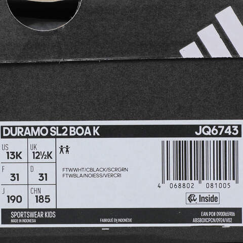 adidas阿迪达斯2025男小童DURAMO SL2 BOA K跑步常规JQ6743