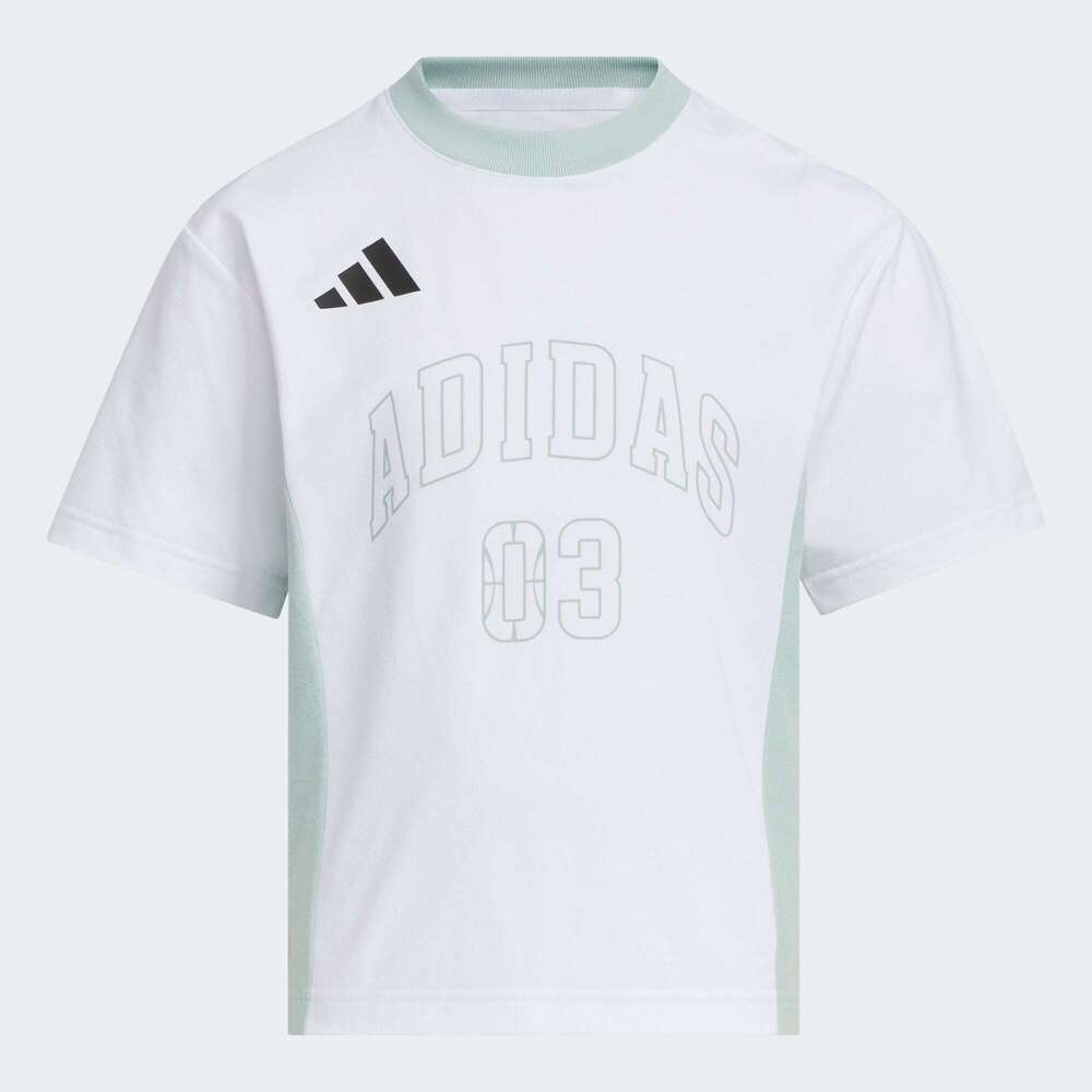 adidas阿迪达斯2025男小童LK SS TEE针织无领短TKC1543