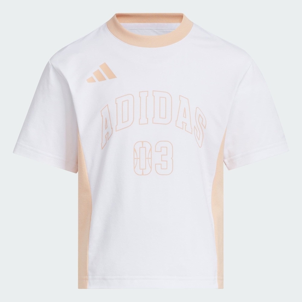 adidas阿迪达斯2025女小童LK SS TEE针织无领短TKC1544