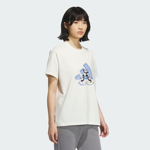 adidas阿迪达斯2025女子W LOGO TEE针织无领短TKC0970