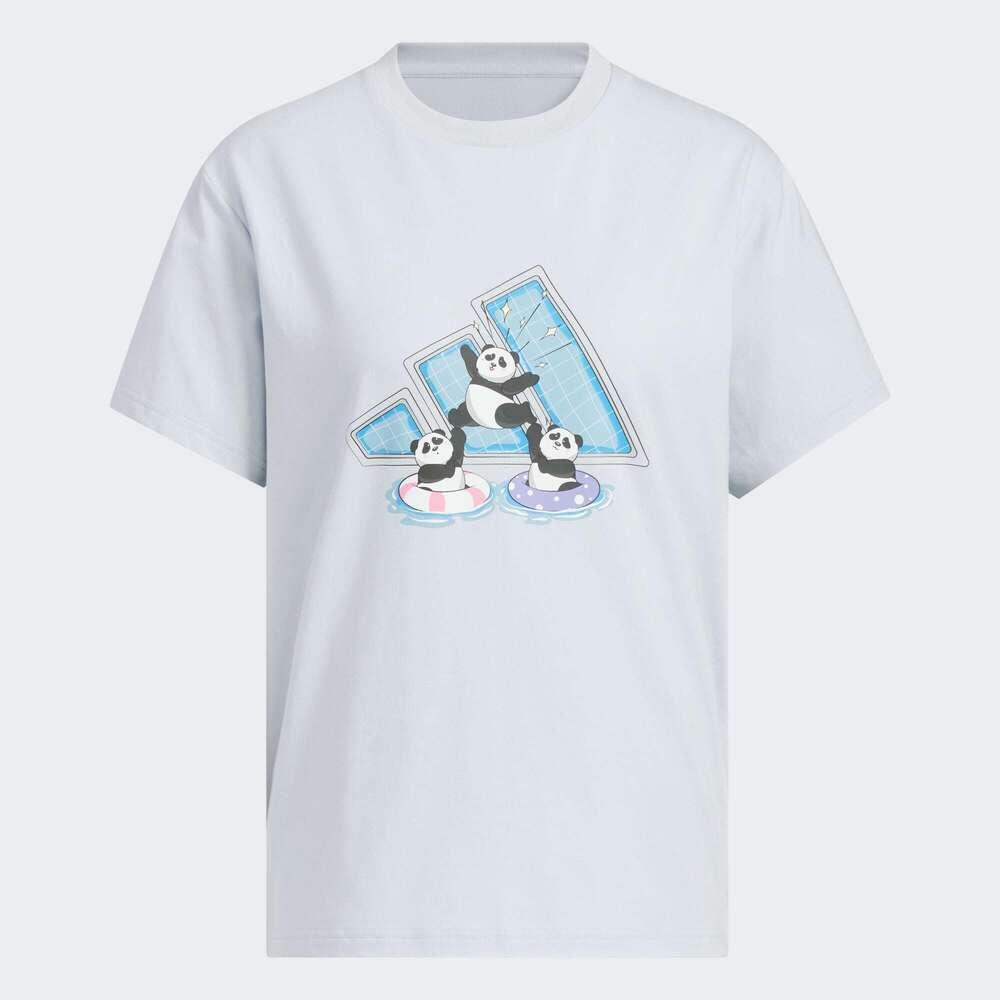 adidas阿迪达斯2025女子W LOGO TEE针织无领短TKC0971