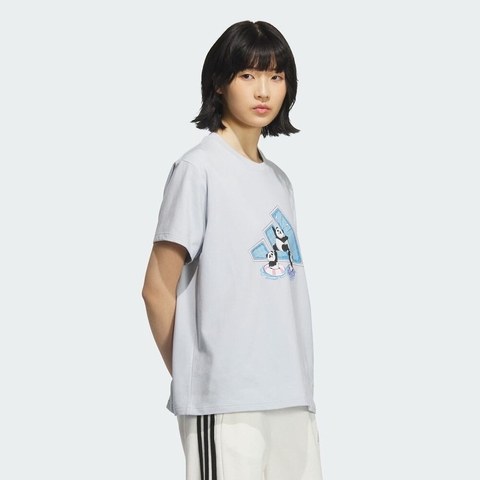 adidas阿迪达斯2025女子W LOGO TEE针织无领短TKC0971