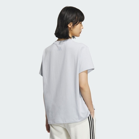 adidas阿迪达斯2025女子W LOGO TEE针织无领短TKC0971