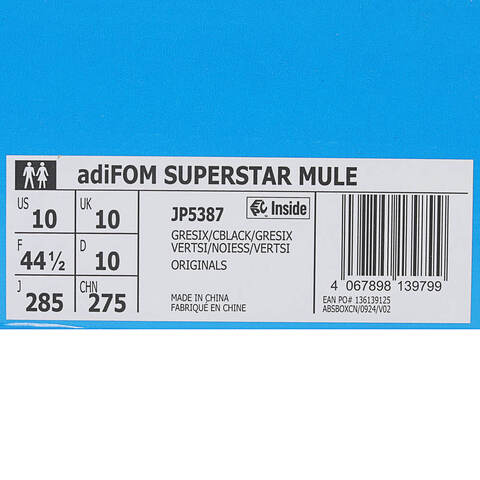 adidas Originals阿迪三叶草2025中性ADIFOM SUPERSTAR MULEORI-CLASSICJP5387