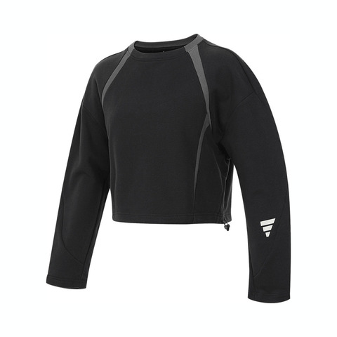 adidas阿迪达斯2025女子FUSTL W CREW针织无帽卫衣JM4275