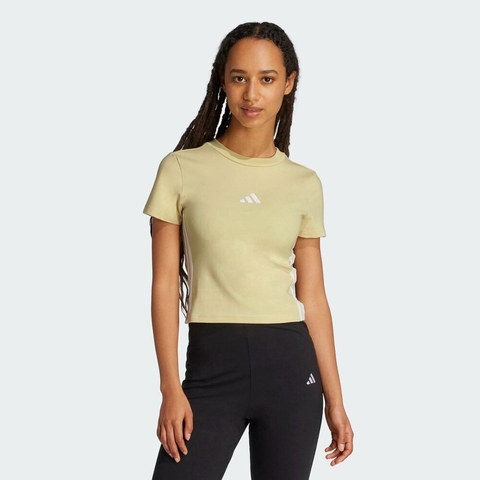 adidas阿迪达斯2025女子W 3S SJ BABY T针织无领短TJE1246