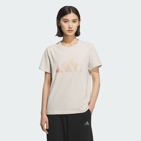 adidas阿迪达斯2025女子LOGO SS TEE针织无领短TJL6285
