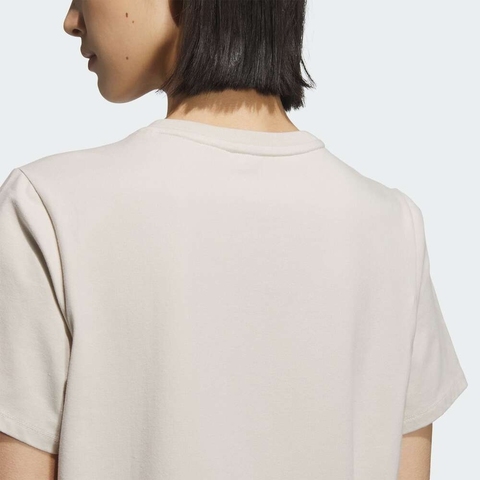 adidas阿迪达斯2025女子LOGO SS TEE针织无领短TJL6285