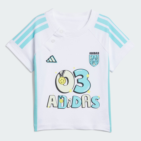 adidas阿迪达斯2025男婴童IN 3/4 PNT SET短袖套服JM3416