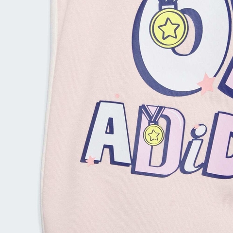 adidas阿迪达斯2025女婴童IN 3/4 PNT SET短袖套服JM3418