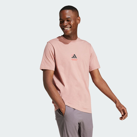 adidas阿迪达斯2025男子M L PIZZA TEE针织无领短TJJ4018