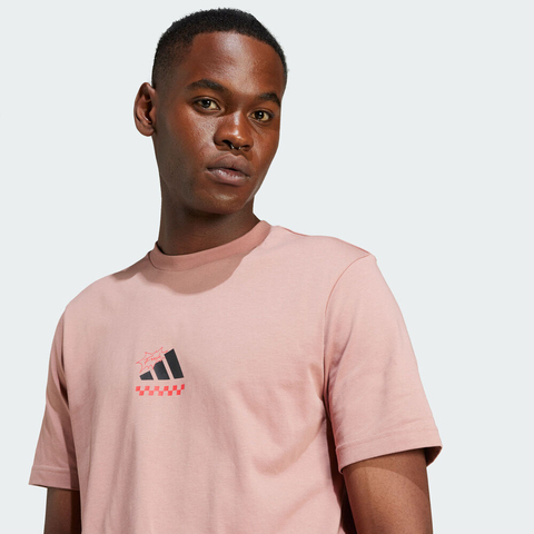 adidas阿迪达斯2025男子M L PIZZA TEE针织无领短TJJ4018