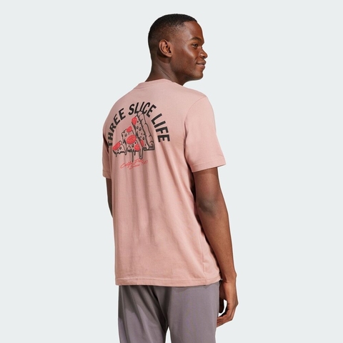 adidas阿迪达斯2025男子M L PIZZA TEE针织无领短TJJ4018