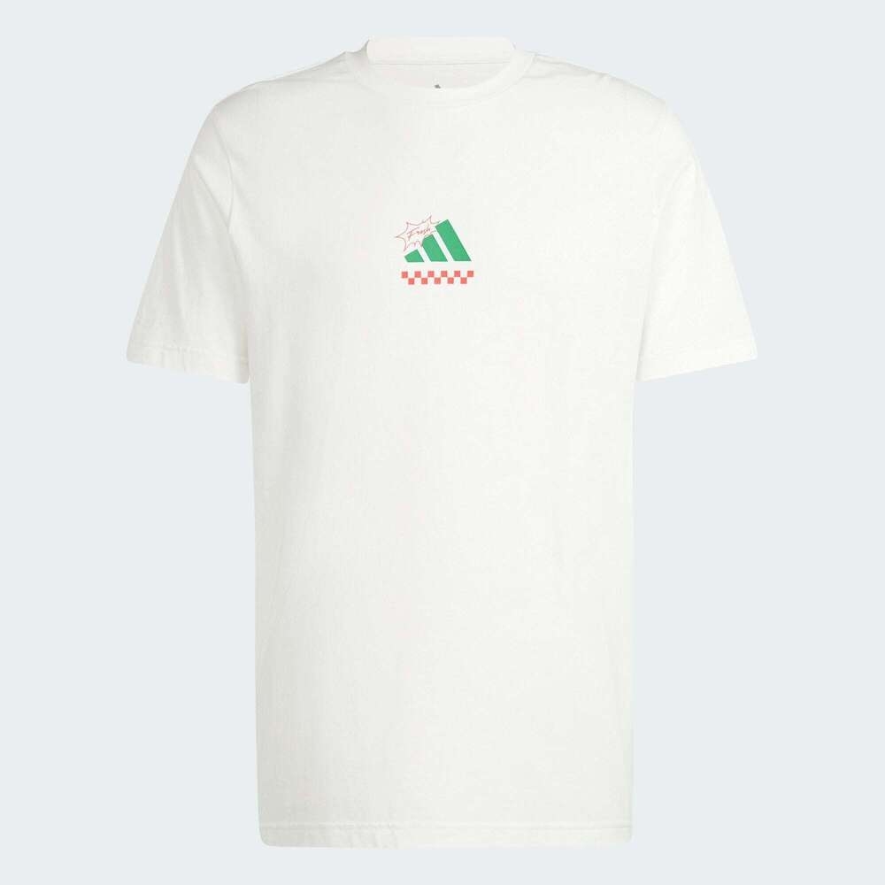 adidas阿迪达斯2025男子M L PIZZA TEE针织无领短TJJ4016