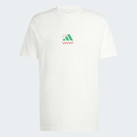 adidas阿迪达斯2025男子M L PIZZA TEE针织无领短TJJ4016