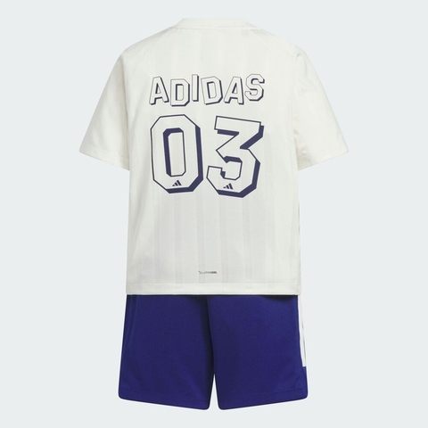 adidas kids阿迪达斯小童2025男大童JB TEE SET短袖套服KA1020