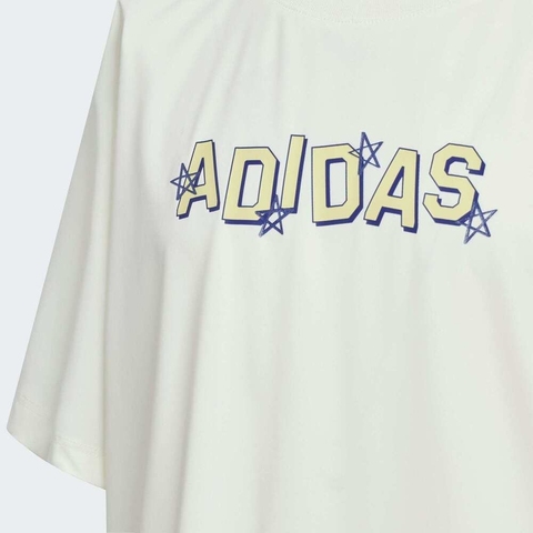 adidas阿迪达斯2025女大童JG SS TEE针织无领短TJM3451