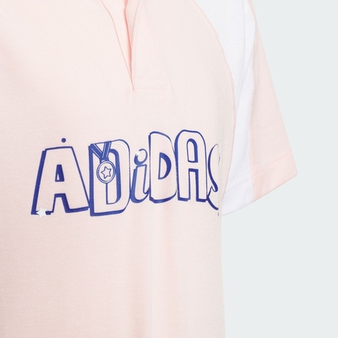 adidas阿迪达斯2025女小童LK POLO针织有领短TJM3444