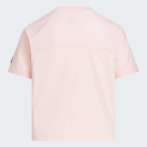 adidas阿迪达斯2025女大童JG SS TEE针织无领短TJM3450