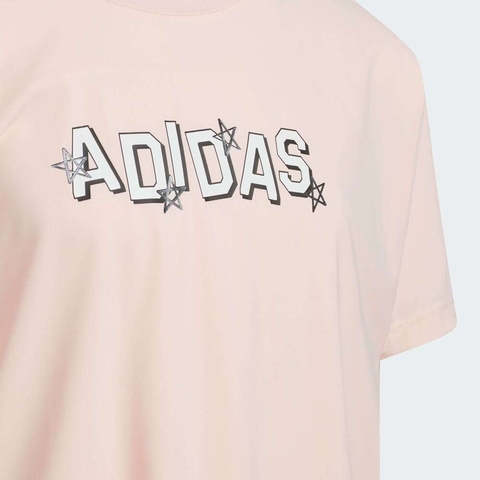 adidas阿迪达斯2025女大童JG SS TEE针织无领短TJM3450