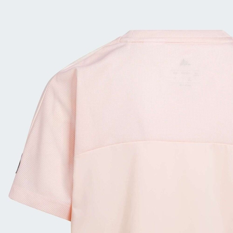 adidas阿迪达斯2025女大童JG SS TEE针织无领短TJM3450