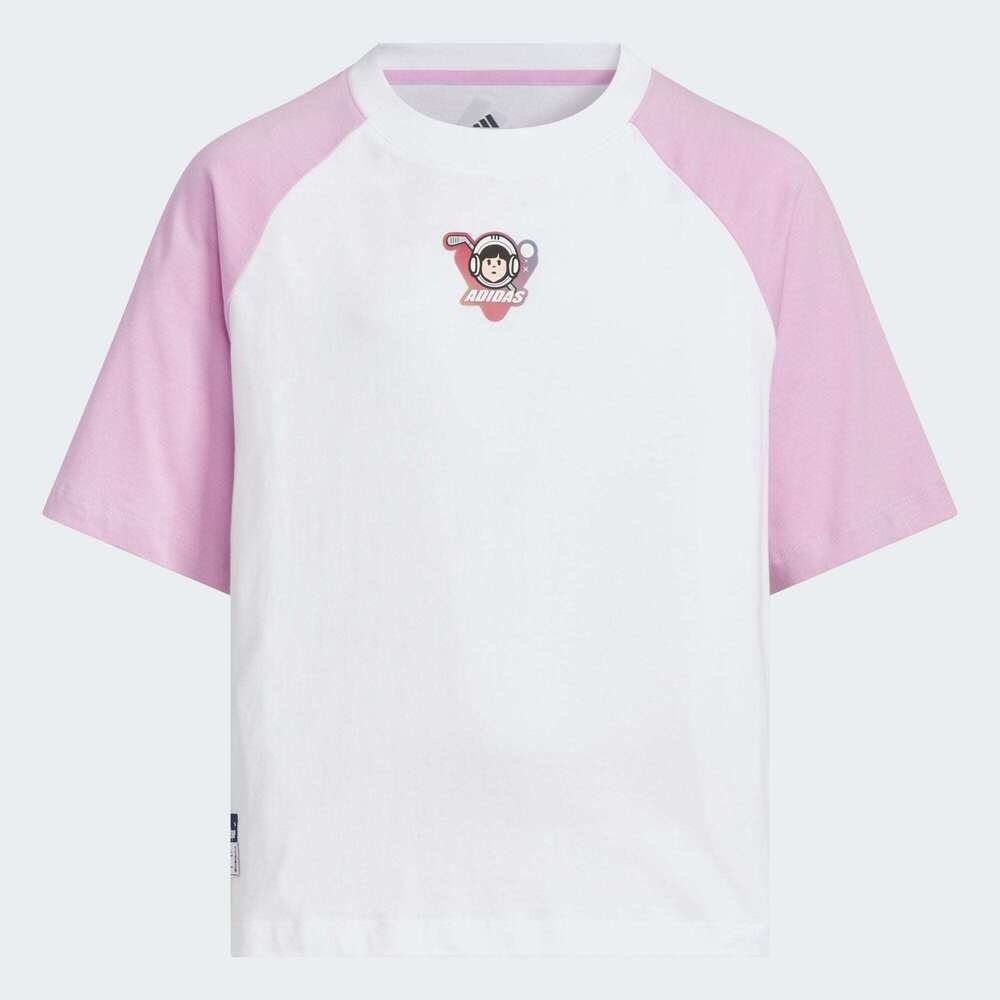 adidas阿迪达斯2025女大童JG SS TEE针织无领短TJM7988