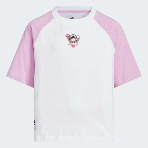 adidas阿迪达斯2025女大童JG SS TEE针织无领短TJM7988