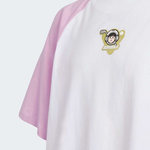 adidas阿迪达斯2025女大童JG SS TEE针织无领短TJM7988