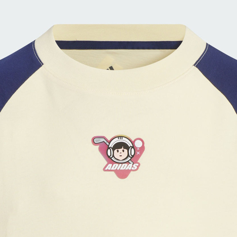 adidas阿迪达斯2025女大童JG SS TEE针织无领短TJM7987