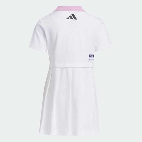 adidas阿迪达斯2025女小童LG DRESS短袖连衣裙JM7979