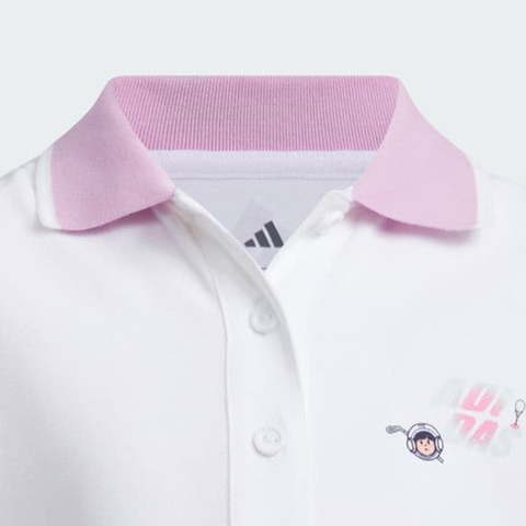 adidas阿迪达斯2025女小童LG DRESS短袖连衣裙JM7979