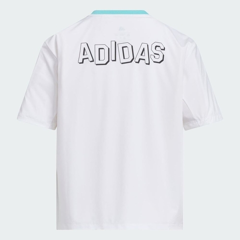 adidas阿迪达斯2025男大童JB SS TEE针织无领短TJM3453