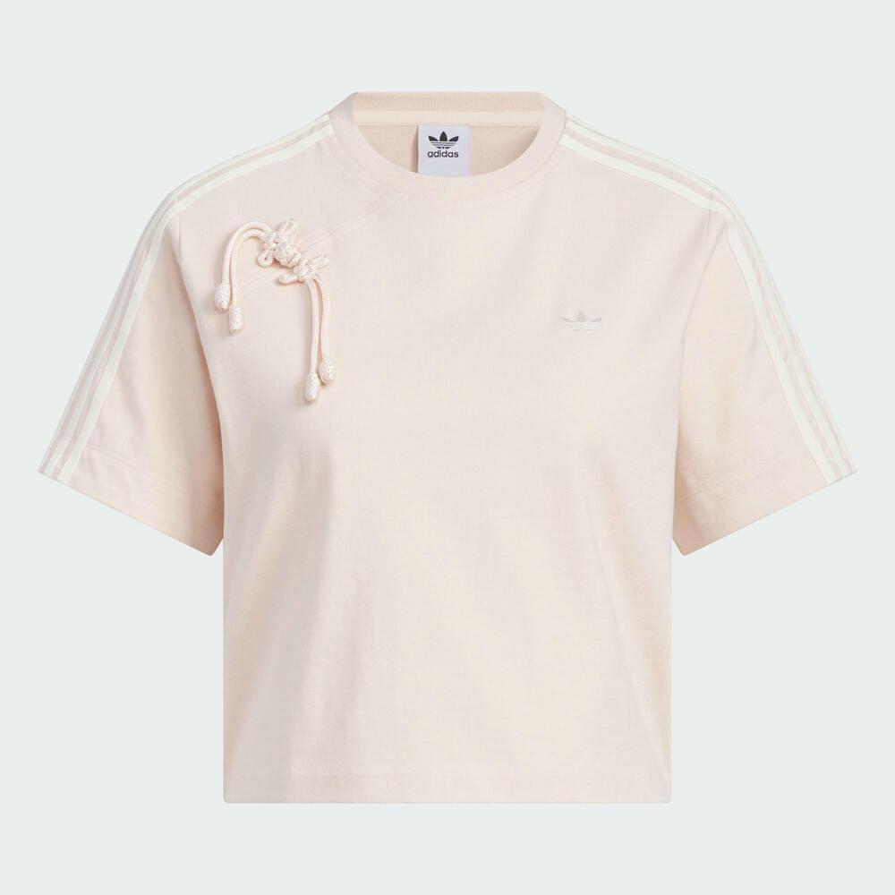 adidas Originals阿迪三叶草2025女子NEW CN TEE SS针织无领短TKB6399