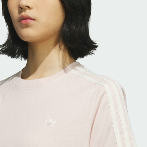 adidas Originals阿迪三叶草2025女子NEW CN TEE SS针织无领短TKB6399