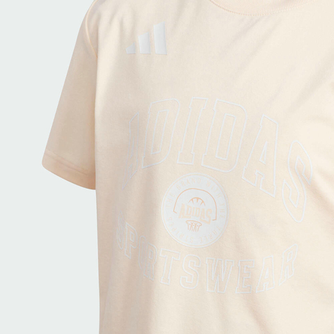 adidas阿迪达斯2025女小童LK SS TEE SET短袖套服KC1539