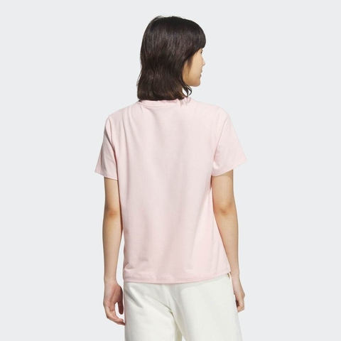 adidas阿迪达斯2025女子LOGO SS TEE针织无领短TJZ1577