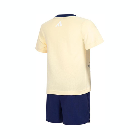 adidas阿迪达斯2025女小童LG TEE SET短袖套服JM7978