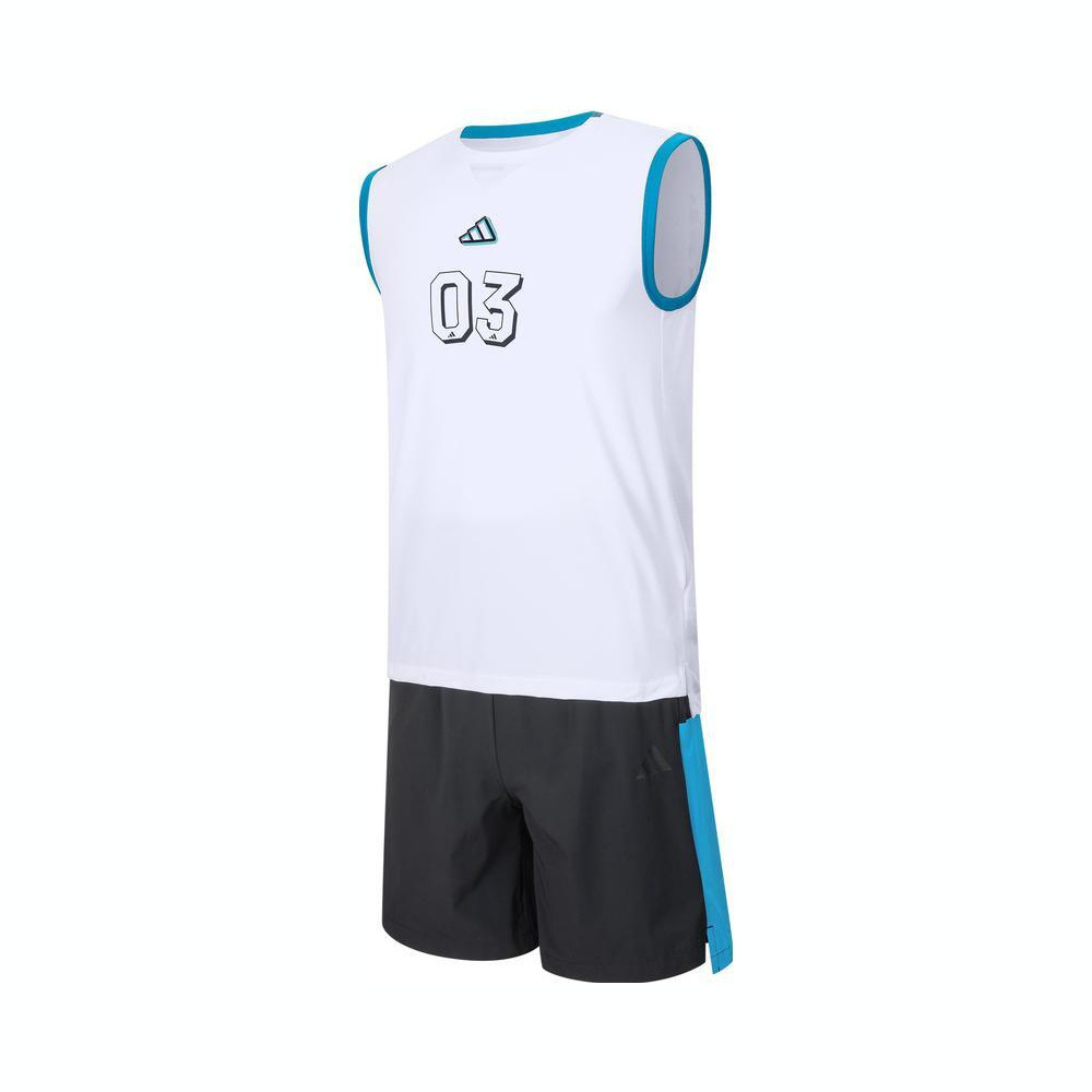 adidas阿迪达斯2025男大童JB TANK SET短袖套服JM3448