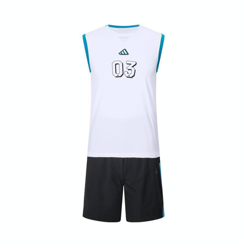 adidas阿迪达斯2025男大童JB TANK SET短袖套服JM3448
