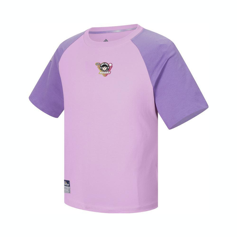 adidas阿迪达斯2025女大童JG SS TEE针织无领短TJN1698