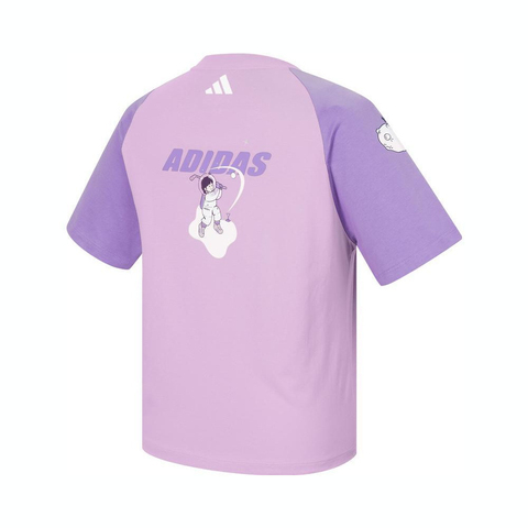 adidas阿迪达斯2025女大童JG SS TEE针织无领短TJN1698