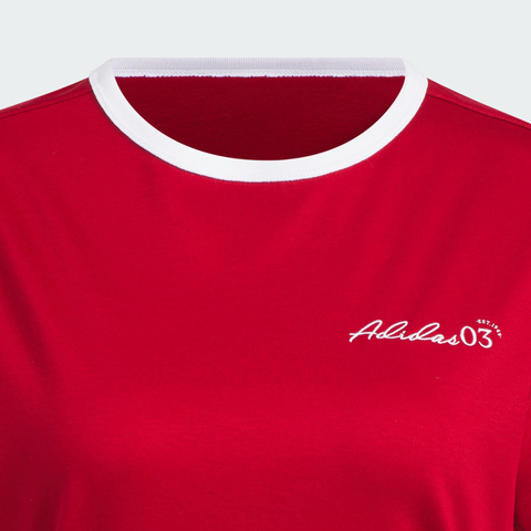 adidas阿迪达斯2025女子VER SS TEE针织无领短TJZ4156