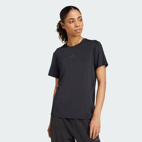 adidas阿迪达斯2025女子D4T INT T-SHIRT针织无领短TJZ6281