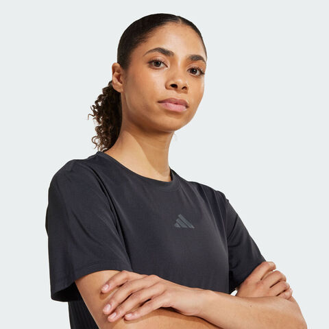 adidas阿迪达斯2025女子D4T INT T-SHIRT针织无领短TJZ6281