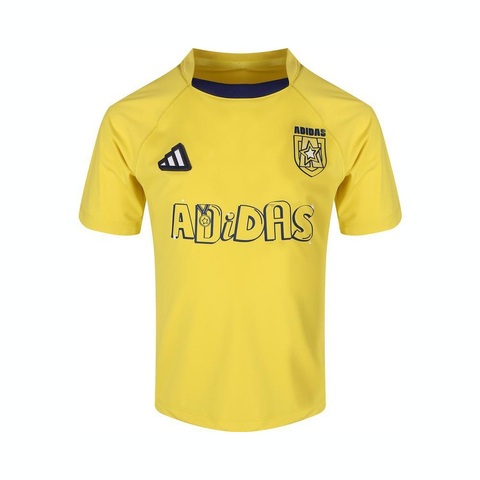 adidas kids阿迪达斯小童2025男小童LB SS TEE针织无领短TJM3441